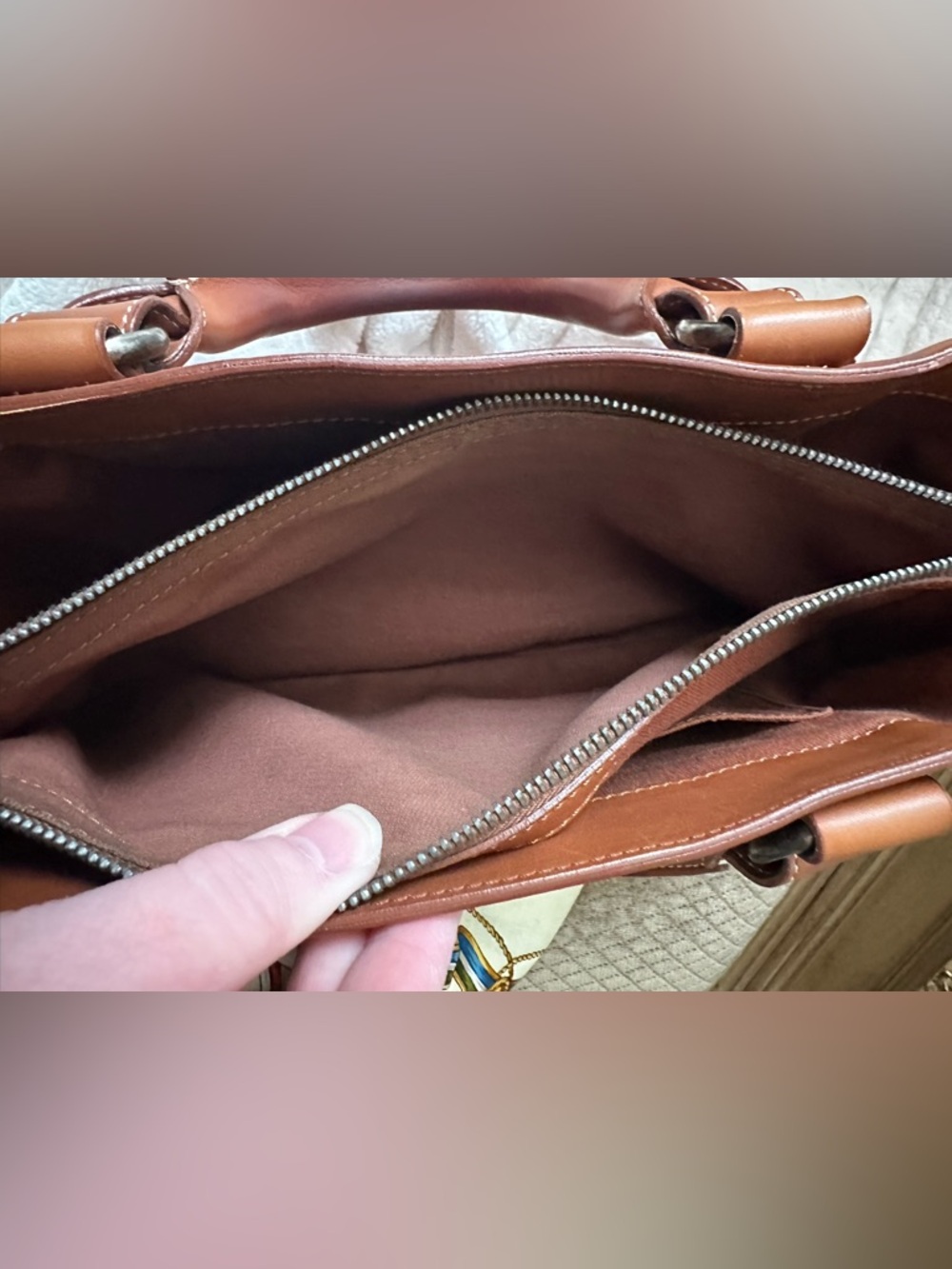 CÉLINE Boogie Bag Cognac Leather Satchel | Vintage Old Céline | Michael Kors Era - Picture 11 of 14